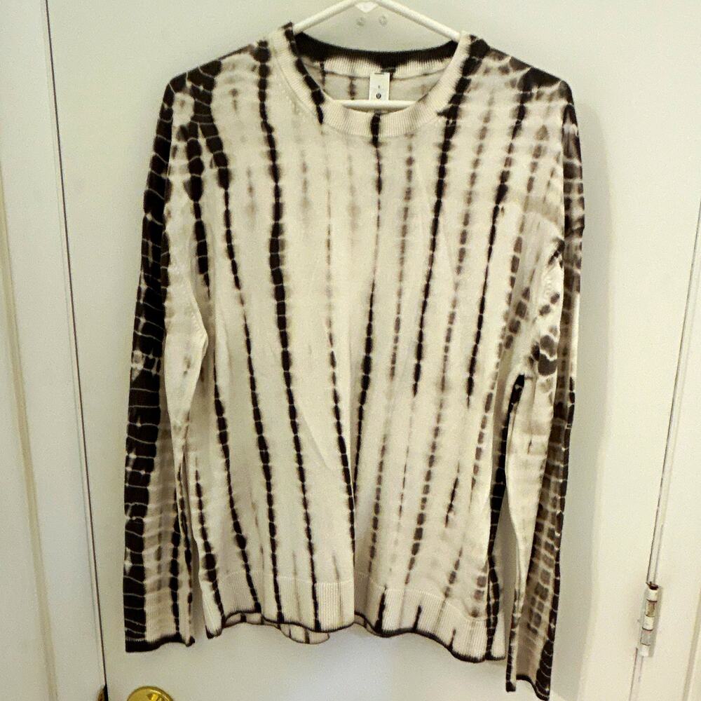 lululemon cashmere blend organic cotton Tie-Dye Crew Neck Long Sleeve top Size 6